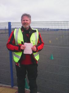 Steve Beverley passing Mod 1 Test with Pit-Stop Training